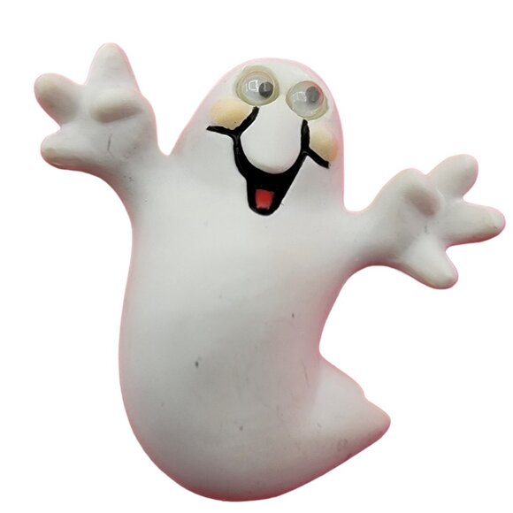 Hallmark 1993 Vintage Google Eyes Halloween Boo Ghost Pin - Picture 1 of 4